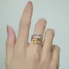 Anillo de Pin con Patrón de Hierba Tang de Color Contrastante Dorado y Plateado para Mujer Diseño de Nicho Moda Versátil Personalidad Anillo Abierto Joyería Nueva