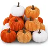Simulación Transfronteriza Calabaza Acción de Gracias Halloween Otoño Calabaza Colorida Decoración de Festival Calabaza de Tela Calabaza de Terciopelo