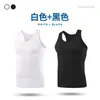 Chaleco de algodón para saltar vallas mediana edad y ancianos camiseta interior de algodón hombres talla grande holgado sin mangas ropa de papá tirante camisa anticuada
