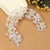 Tocado Nupcial Estilo Coreano, Accesorios de Flores Hechos a Mano, Accesorios para el Cabello de Boda, Diadema de Cristal, Diadema de Lazo de Perlas