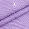 Tela de Satén Elástico Yunluo 230g Poliéster Spandex Tela de Canalé Elástico Conjunto de Vestido Primavera y Verano Tejido de Punto