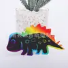 Pintura de Rascar Creativa DIY para Niños Tarjeta de Rascar Graffiti Colorido Navidad Pascua Halloween Dinosaurio Pintura de Rascar