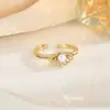 Anillo Popular Exquisito de Piedra Preciosa Ultra Brillante Nicho Lujo Ligero Personalizado para Mujer Abierto Ajustable Anillo de Gama Alta Venta al por Mayor