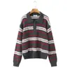 Comercio Exterior Wholesale Otoño Nuevas Llegadas Estilo Europeo y Americano Estilo Retro Americano Suéter de Punto con Cuello Polo