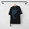 2026 Marca da Moda Nova Ch Coração de Cromo Cruz Sânscrito Bordado Pesado Unissex Casal Casual Gola Redonda Manga Curta Camiseta