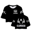 Camiseta de mujer con el periférico de anime de batalla Manshu, suave y cómoda, de manga corta con ombligo, sencilla y dulce, ropa para mujer