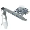 Tarjeta de expansión PCIe a USB 3.0 de 2/4 puertos, tarjeta adaptadora PCI-E para computadoras de escritorio con conectores grandes de 4P/15P / no requiere alimentación