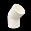 Joelho 45° de PVC branco para fornecimento de água, junta plástica, DN20-250mm, joelho 45° meio curva, junta plástica, joelho azul
