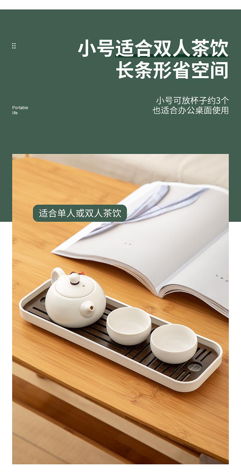 日式干泡茶盘家用简易木制双层沥水盘沥水板茶具茶杯水