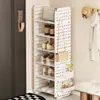 Puerta de Entrada Bolsa para Zapatos Estante de Almacenamiento Tablero Perforado Zapatero Multifuncional Apilable Pasillo Zapatero de Gran Capacidad
