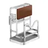 Estante de Almacenamiento para Cuchillos de Cocina Multifuncional Soporte para Cuchillos Tabla de Cortar Integrada para Encimera Estante de Almacenamiento Integrado para Tapas de Ollas