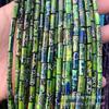 4 * 13mm natural imperador tubo de pedra contas soltas contas diy artesanal frisado pedra natural cilíndrica barril contas espaçador contas