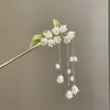 Nueva Horquilla de Sándalo Estilo Chino Cabeza Redonda Simple Horquilla de Verano Accesorios Estilo Antiguo para Mujer Dinastía Han Adorno para Cheongsam Venta al por Mayor
