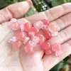 Bolsa de Dinheiro de Vidro Cristal Melancia Rosa Saco da Sorte Pingente de Jade Acessórios para Pulseira DIY Pingente Pequeno Atacado Pingente de Vidro do Fabricante