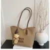 Bolso tote grande para el día a día con patrón tejido texturizado, gran capacidad, nuevo bolso de hombro de moda casual para mujer 2026