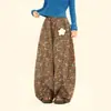Pantalones Casuales Rectos de Pierna Ancha con Estampado de Estrellas y Leopardo para Unisex, Tendencia Americana, Estilo Callejero de Nicho