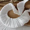 Encaje Ancho de 12 cm Chifón Engrosado Doble Capa Plisado Puño Fruncido Vestido de Muñeca Dobladillo de Falda Larga Adornos