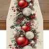 Camino de Mesa Navideño Cocina Navideña Comedor Muñeco de Nieve Invernal Cuadros Fiesta Mesa de Café Decoración Venta al por Mayor de Fábrica Mantel