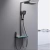 Ideal L10 Traje de Ducha de Gama Alta de Cobre Puro con Gran Almacenamiento Temperatura Constante Frío y Caliente Presurizado Botón de Pantalla Digital Crema Aire