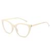 Nerd Sem Maquiagem Gatinho Estiloso Miopia Luz Azul Retrô High-End Cool Versátil Moda Óculos de Grau Plano