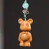 Figura de Sândalo Verde Urso Violento Ornamentos de Mesa Blocos de Construção Urso Tuia Decoração de Casa para Inauguração Presentes Brinquedos da Moda para Crianças