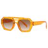 Gafas de sol irregulares de doble haz europeas y americanas 2025 nuevas gafas de sol rojas de moda transfronterizas de Internet gafas de sol personalizadas