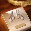 Diseño Creativo Asimétrico Pendientes de Gota de Agua, Pendientes Exquisitos Diarios de Moda y Gama Alta Estilo Ins Pendientes con Pasador de Plata 925