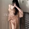 2024 Novo camisola feminina primavera e outono verão sexy Seda Gelo quente fino alta qualidade estilo desejo puro alça de renda pijamas