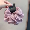 Goma de pelo plisada suave de gasa ligera de lujo para mujer, versátil para el uso diario, con un ambiente juvenil, adecuada para coletas y recogidos.