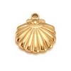 Concha de pressão de óleo de aço inoxidável colar pulseira artesanal DIY pingente de concha acessórios de joias de aço titânio banhado a ouro