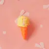 Cono de Helado Mini de Resina Simulada DIY Material para Funda de Teléfono Móvil con Crema Accesorios para el Cabello Pinza Colgante Accesorios Colgantes