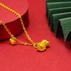 Collar de loto de la suerte de oro de Vietnam para mujer, cadena de clavícula de estilo nacional retro, nueva joyería de flor de loto con brote de loto chino, venta al por mayor