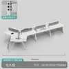 Mesa de escritório criativa para funcionários, estação de trabalho de formato irregular economizadora de espaço, conjunto completo de mesa e cadeira para computador para equipe de escritório, conjunto completo