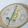 Buquê de Lírio-do-Vale Tricotado à Mão, Flores de Crochê em Lã, Flores de Mão, Enfeites de Flores Tricotados, Decoração Caseira DIY