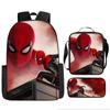 Mochila escolar periférica de Spider-Man para niños y estudiantes de entrega rápida transfronteriza, mochila de hombro, juego de tres piezas