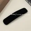 Pasador de Terciopelo Negro Retro para Mujer Color Sólido Simple Clip Lateral Bb Clip Nuevo Clip para Flequillo Parte Posterior de la Cabeza Pasador para Cabello Roto