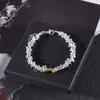 Pulseira Anti-Estática Mais Vendida da Amazon Acessórios Transfronteiriços Triângulo de Prata Quebrada Grão de Ouro Pulseira de Contas Queijo