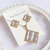 Set de Collar y Pendientes de Acero de Titanio de Alta Calidad, Nuevo Estilo Europeo y Americano, de Venta Caliente Transfronteriza, Joyería de Concha Genuina para Mujer, Precio Especial, Entrega Directa