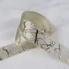 Cinta de Letras Estampada en Caliente con Patrón de Grietas Personalizada de 2.5 cm Decoración Navideña de Boda Lazos Hechos a Mano para Bricolaje