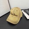 Gorra de Béisbol de Verano para Mujer con Bordado de Letras, Visera Dura, Circunferencia de Cabeza Grande, Gorra Casual para Hombre, Nuevo Estilo 2025 con Agujeros