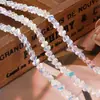 Pulsera DIY Cadena de Cristal Multicolor Accesorios de Joyería Ropa Cuentas de Cristal Vidrio Decoraciones Colgantes para Habitación Cuentas Triangulares de Bolas de Arroz