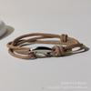 Cierre de Langosta Transfronterizo Europeo y Americano Pulsera Tejida a Mano de Cuerda de Milán Ajustable Doble Capa Simple para Pareja Pulsera de Muñeca al por Mayor