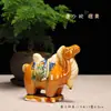 Cavalo de cerâmica tricolor Tang ornamentos criativos personalidade fofo pônei Tang decoração de mesa para casa e escritório presente de Luoyang