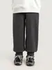 Calça de Amarrar Pés Infantil Wuli Bu Yi Calça Lanterna Solta de Inverno Com Pelúcia Bloqueio de Temperatura Quente Estilo Básico Versátil Calça de Tricô