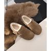 2024 Otoño e Invierno Nuevo Estilo Forrado de Felpa Zapatos Birkenstock Retro de Moda Zapatos Birkenstock Flats de Mujer Zapatos de Algodón Versátiles Populares y Cómodos