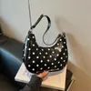 Bolso de mano moderno con lazo estilo coreano para mujer, nuevo bolso cruzado de lunares tipo dumpling transfronterizo, bolso de hombro y cruzado para el día a día, moderno