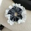 Elástico de Cabelo de Veludo com Renda Dongdaemun Coreano de Alta Qualidade Elegante Nicho Simples Estilo Chanel para Mulheres