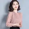 Blusa de Gasa de Manga Larga para Mujer 2026 Nueva Moda Holgada Elegante con Volantes de Lunares Camisa Elegante Blusa de Moda