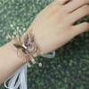 Flor de Muñeca Coreana para Novia, Hermoso y Súper Hada Flor de Orquídea Pulsera de Flor para Mano, Regalo de Boda, Grupo de Damas de Honor Hermanas