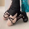 Calcetines de tiras cruzadas para mujer, hasta media pantorrilla, de verano, de encaje fino, estilo japonés, con puntera larga y malla